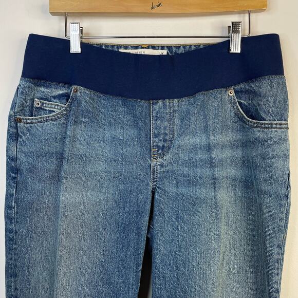Asos Design Egerton Rigid Cropped Flare Under Belly Maternity Jeans womens 10 - Picture 3 of 16